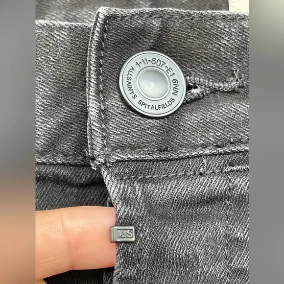 ALLSAINTS Rex Straight Slim Jeans in Washed Black size 30 - Picture 3 of 15